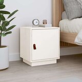  Nočna omarica bela 40x34x55 cm trdna borovina, (20731847) | Shoptok.si