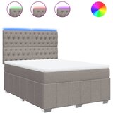  Krevet s oprugama i madracem smeđesivi 140 x 190 cm od tkanine | shoptok.hr