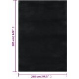  Čupavi tepih crni 240x305 cm poliester | shoptok.hr