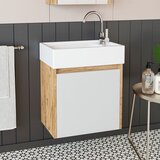 Hanah home kupatilski ormarić sa lavaboom 1953, 48,5 cm, atlantski bor / beli u