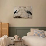  Plakat - Birds from an Old Engraving - vintage-style illustration of a heron and a crane 60x40 Bez okvira | shoptok.hr