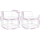  6-dijelni set vrtnih sofa s jastucima bijeli masivna borovina | shoptok.hr