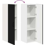 vidaXL zidni kuhinjski ormarić crna 30 x 31 x 100 cm konstruirano drvo | shoptok.hr
