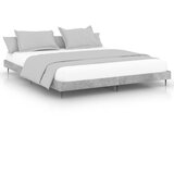 The Living Store Posteljni okvir betonsko siv 200x200 cm inženirski les - Posteljni Okvir, (21525948) | Shoptok.si