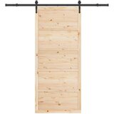  Klizna vrata 100 x 208 cm Masivna borovina Prirodna | shoptok.hr