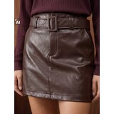 Sinsay Mini suknja od imitacije kože s remenom | shoptok.hr