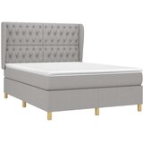  Krevet box spring s madracem svjetlosivi 140x200 cm od tkanine | shoptok.hr