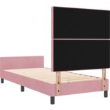  Krevet u okviru Ružičasta 90x190 cm Baršun | shoptok.hr