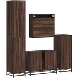 vidaXL 4-dijelni set kupaonskog namještaja boja smeđeg hrasta drveni | shoptok.hr