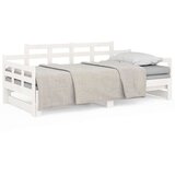  Izvlečna dnevna postelja bela trdna borovina 2x(90x190) cm, (20723983) | Shoptok.si