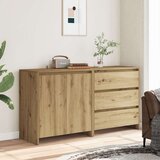  2-dijelni komoda boja hrast artisan konstruirano drvo | shoptok.hr