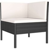  12-dijelna vrtna garnitura od poliratana s jastucima crna | shoptok.hr