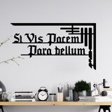 Wallity zidna dekoracija si vis pacem 1, 60 x 33 cm, crna | ePonuda.com