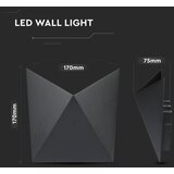  LED spoljna zidna svetiljka LED/5W/230V 3000K IP65 crna | Eponuda.com