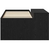  Krevet za djecu s visokim okvirom i stolom Crna - Crna 90 x 190 cm | shoptok.hr