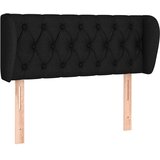  Uzglavlje s ušima crno 93x23x78/88 cm od tkanine | shoptok.hr