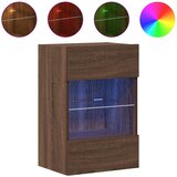  Zidni ormarići s LED svjetlima za TV 2 kom boja smeđeg hrasta 40x30x60,5 cm | shoptok.hr