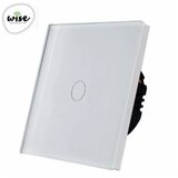 Wise wifi + rf pametni prekidač, 1 taster - stakleni panel beli | ePonuda.com