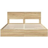  Krevet s od storage Sonoma hrast 180 x 200 cm Konstruirano drvo | shoptok.hr
