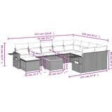  11-dijelni set vrtnih sofa od poliratana s jastucima bež | shoptok.hr