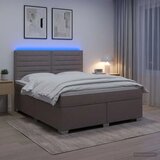  Boxspring krevet s madracem Sivosmeđa 180 x 200 cm Tkanina - Sivosmeđa 180 x 200 cm Dizajn linija Cijene