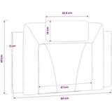  Jastuk za uzglavlje Viana crni 80 cm od umjetne kože | shoptok.hr