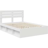  Konstrukcija postelje Bela 160 x 200 cm Masivno borovo les, (5000103421) | Shoptok.si