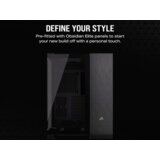 Corsair kućište 6500X mid-tower/dve komore/kaljeno staklo/bez napajanja/crna/obsidijan aluminijum | ePonuda.com