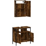  2-dijelni set kupaonskog namještaja dimljena boja hrasta drveni | shoptok.hr
