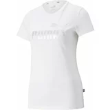Puma ESS+ METALLIC LOGO TEE Ženska majica, bijela, veličina