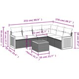  7-dijelni set vrtnih sofa sivi od poliratana | shoptok.hr