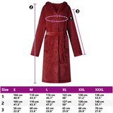  Kupaći kaput s kapuljačom Bordeaux Crvena xxxl Flanel | Eponuda.com