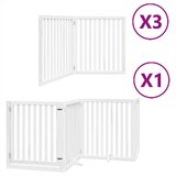 vidaXL Vrata za pse s vratašcima 10 panela sklopiva 800 cm drvo topole | shoptok.hr