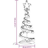 vidaXL LED božićno drvce s kuglicama 80 LED toplo bijelo 120 cm | shoptok.hr