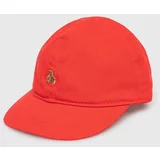 GAP pamučna kapa sa šiltom za bebe boja: crvena, s aplikacijom