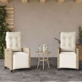  3-dijelni bistro set s jastucima bež od poliratana - bež i krem 1 | shoptok.hr