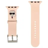 Silikonski pašček za uro KLAWLSLKP za Apple Watch 42 / 44 / 45 mm - Karls Head roza
