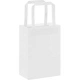  Papirnate vrećice 50 kom s ručkama bijele 15x8x21 cm | shoptok.hr