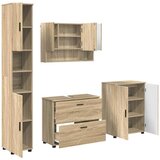  Set namještaja za kupaonicu 4 kom. Sonoma hrast | shoptok.hr