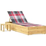 In Vrtni ležalnik z mizico in blazino impregnirana borovina | Shoptok.si