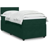  Box spring krevet s madracem tamnozeleni 90x190 cm baršunasti | shoptok.hr