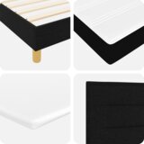Box Spring Krevet s Madracem - Crna 160x200 cm Tkanina | shoptok.hr