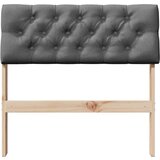 vidaXL tapecirano vzglavje temno siva 80 cm masivno borovo les | Shoptok.si