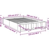 vidaXL Okvir za krevet boja hrasta 120x190 cm od konstruiranog drva | shoptok.hr