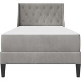  Okvir kreveta s madracem Svijetlo siva 90 x 190 cm Baršun | shoptok.hr