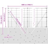 vidaXL Poljska ograja 1.2x50 m Pozlačeno jeklo | Shoptok.si