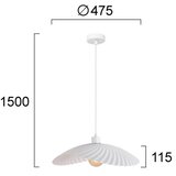 Viseći luster na sajli DANCE 1xE27/40W/230V bela | Eponuda.com