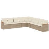 vidaXL 9-dijelni set vrtnih sofa s jastucima bež od poliratana | shoptok.hr