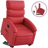  Naslonjač na podizanje od umjetne kože crveni | shoptok.hr