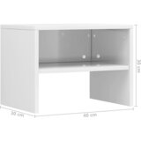  Noćni ormarić 2 kom sjajni bijeli 40x30x30 cm konstruirano drvo | Eponuda.com